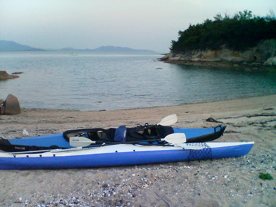 Kayaks on Beach